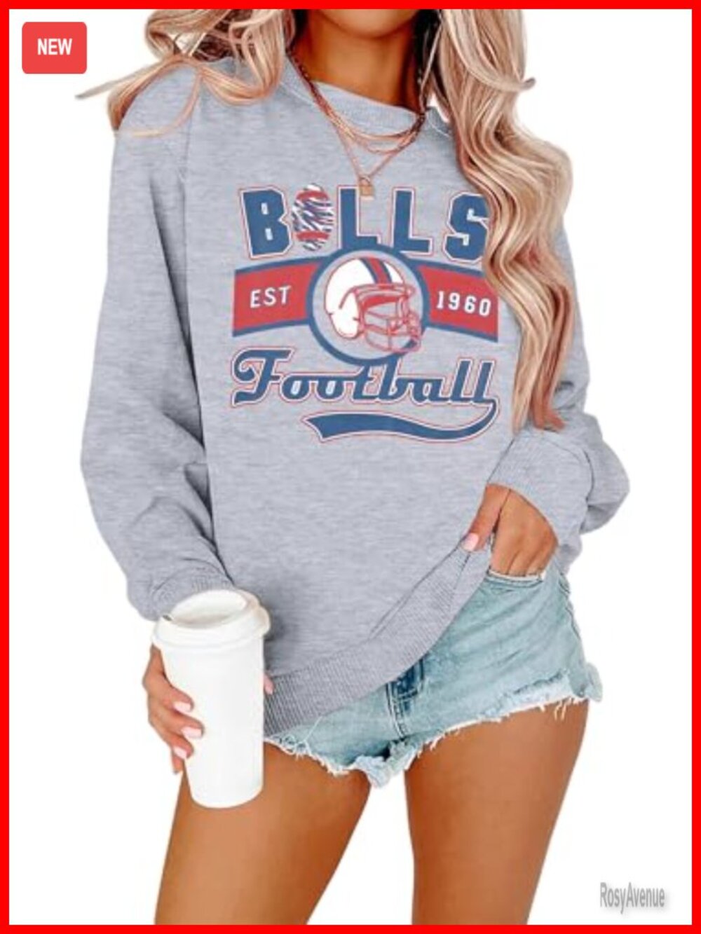 Football Game Day Letter Print Sweatshirt Oversized Pullover